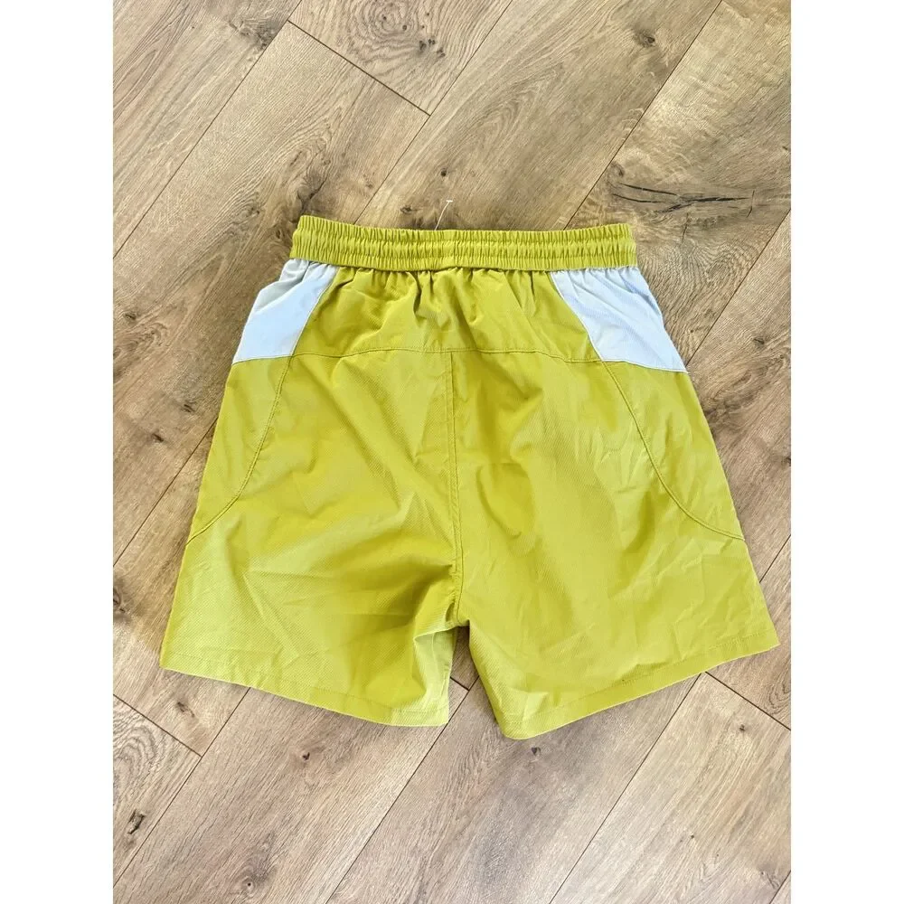GONGGAR SLATELINE L NWOT water-repell ripstop hiking shorts Yellow Cream